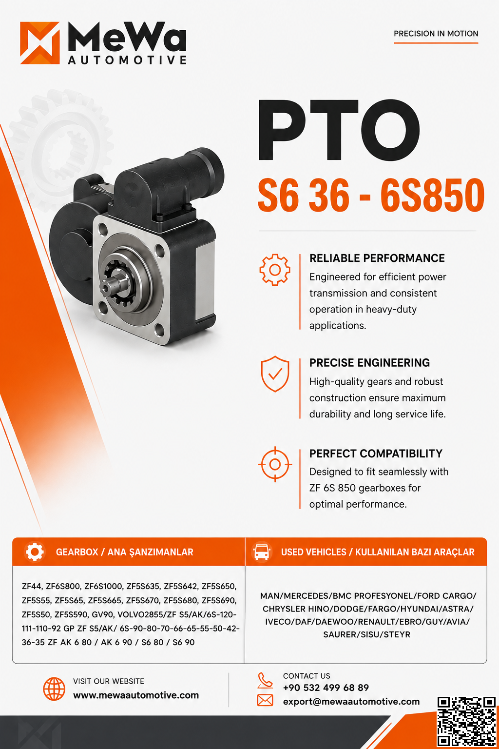 PTO ZF 6s36-6s850 PTO ZF 6s36-6s850