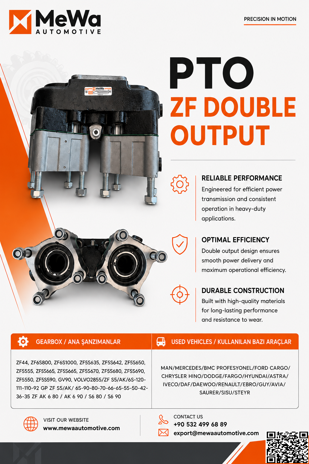 PTO ZF DOUBLE OUTPUT PTO ZF DOUBLE OUTPUT